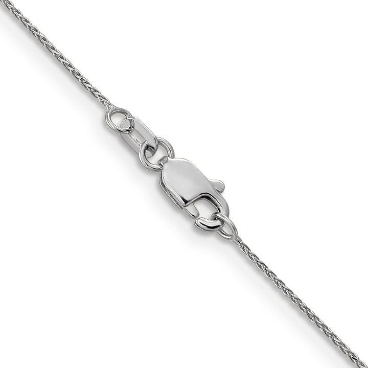 14k White Gold 0.65mm D.C Spiga Pendant Chain