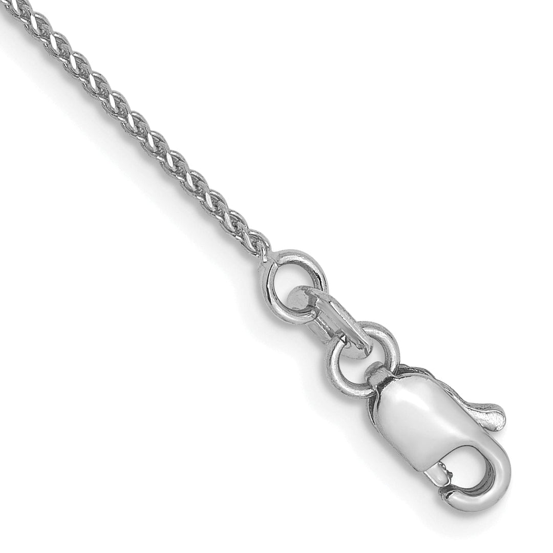 14k White Gold 1MM Spiga Pendant Chain