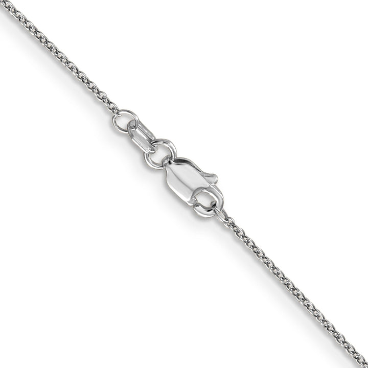 14K White Gold .9 mm Round Cable Chain
