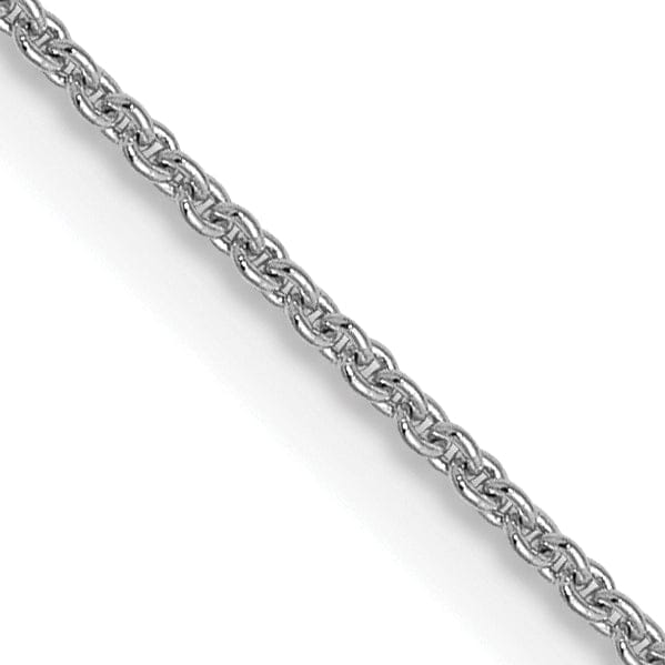 14K White Gold .9 mm Round Cable Chain