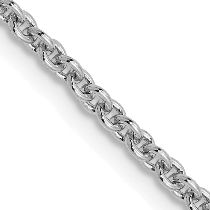 Leslie 14K White Gold 1.8 mm Round Cable Chain