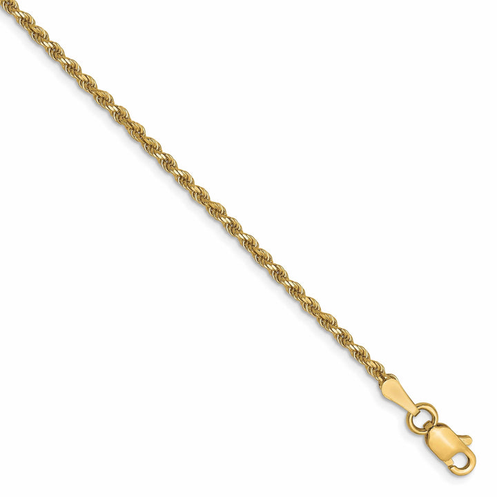 10k Yellow Gold 1.75mm D.C Rope Chain