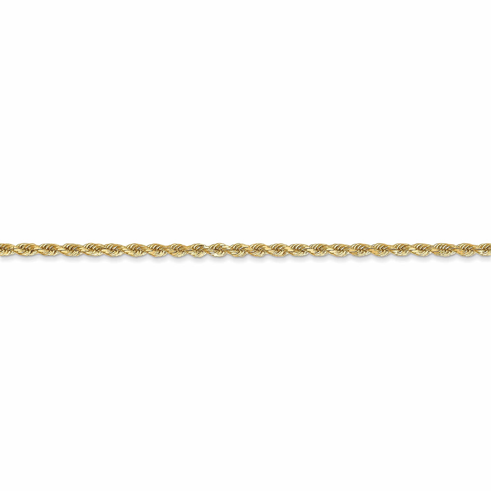 10k Yellow Gold 2.00mm D.C Rope Chain