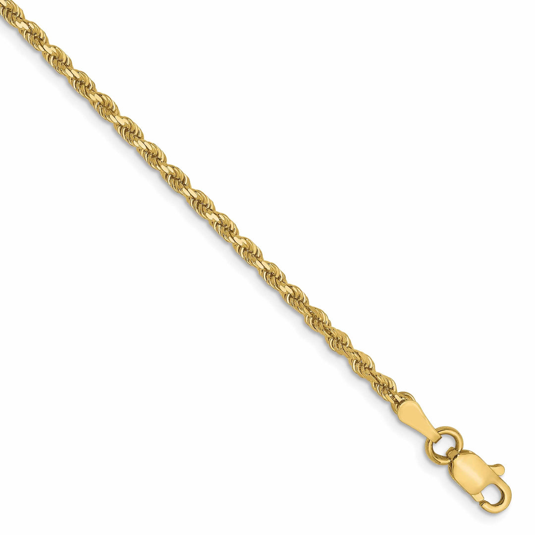 10k Yellow Gold 2.00mm D.C Rope Chain