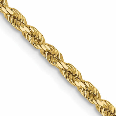 10k Yellow Gold 2.00mm D.C Rope Chain