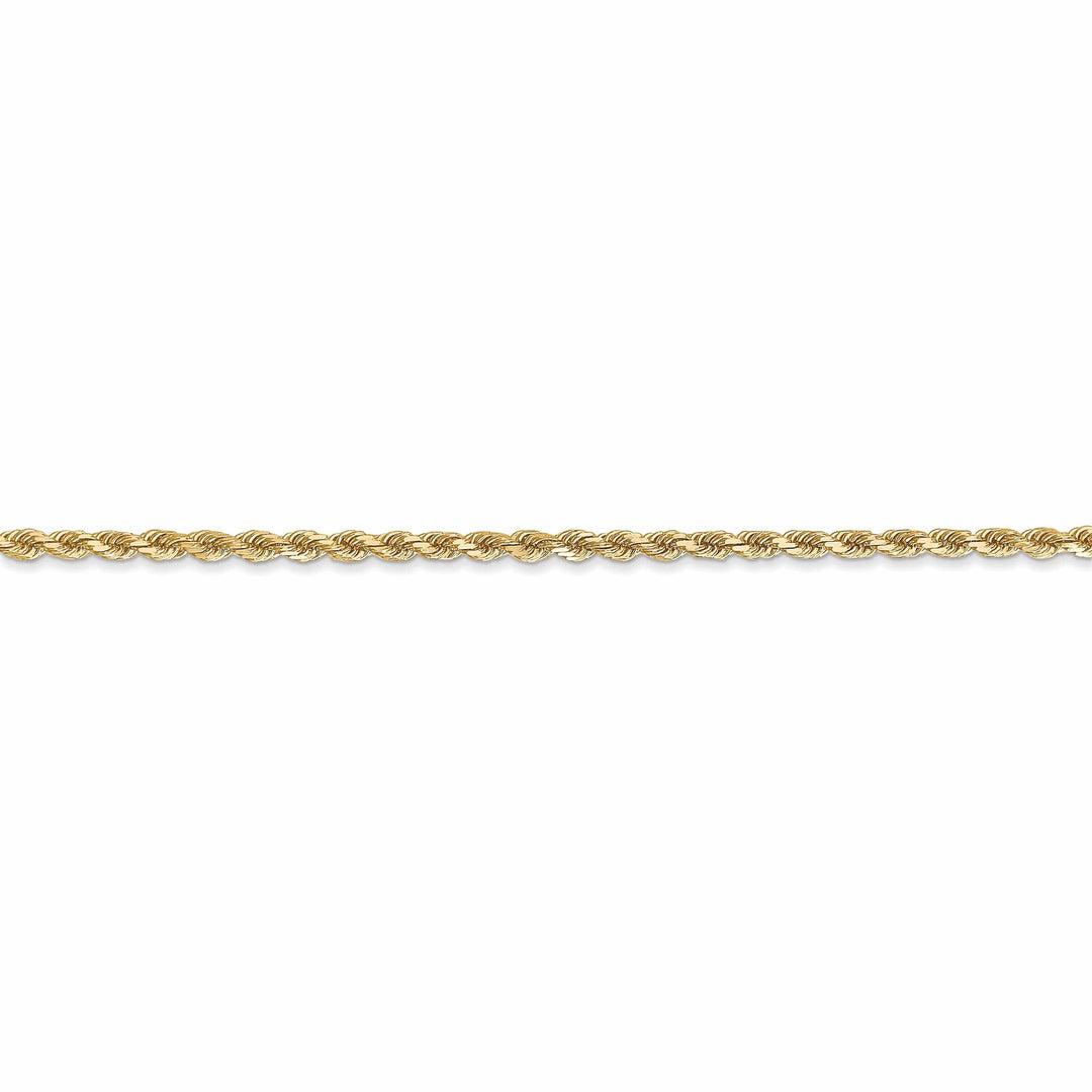 10k Yellow Gold 2.25mm D.C Rope Chain