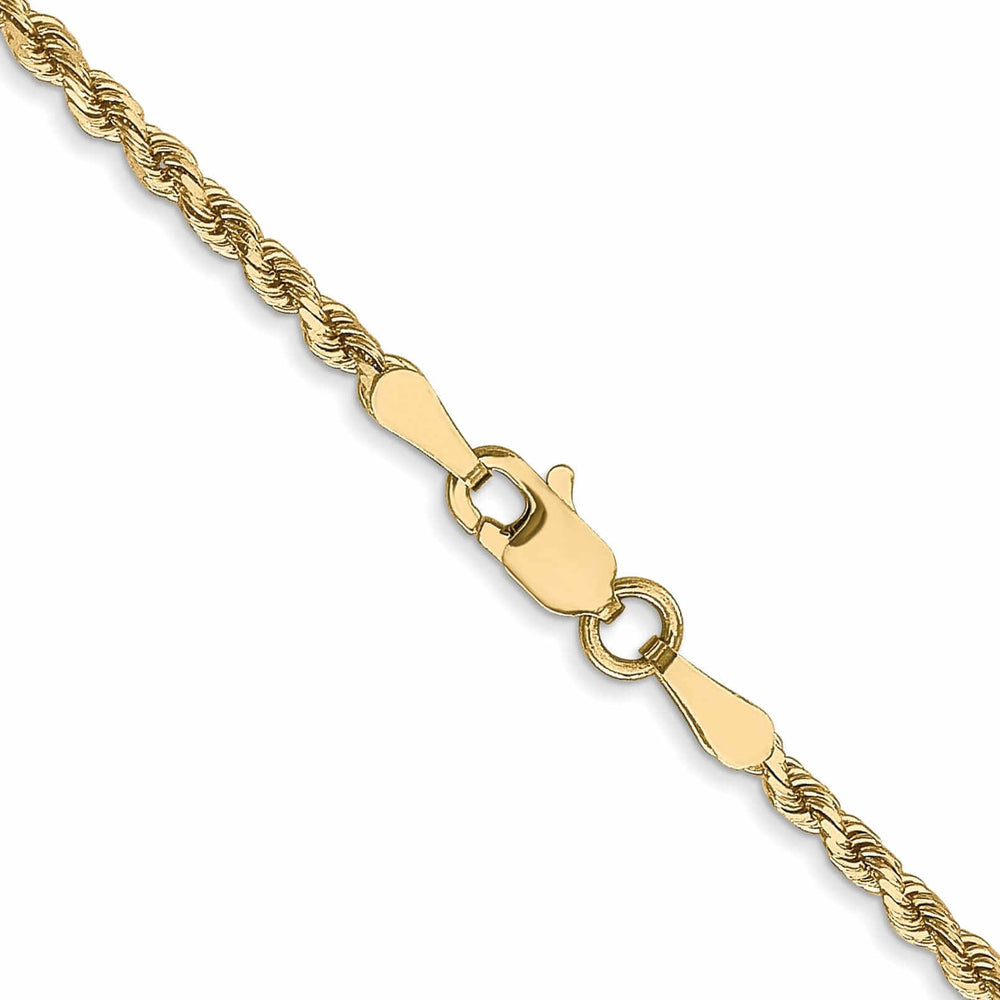 10k Yellow Gold 2.25mm D.C Rope Chain