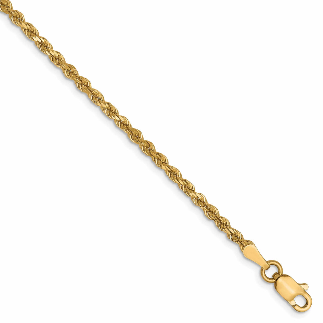 10k Yellow Gold 2.25mm D.C Rope Chain