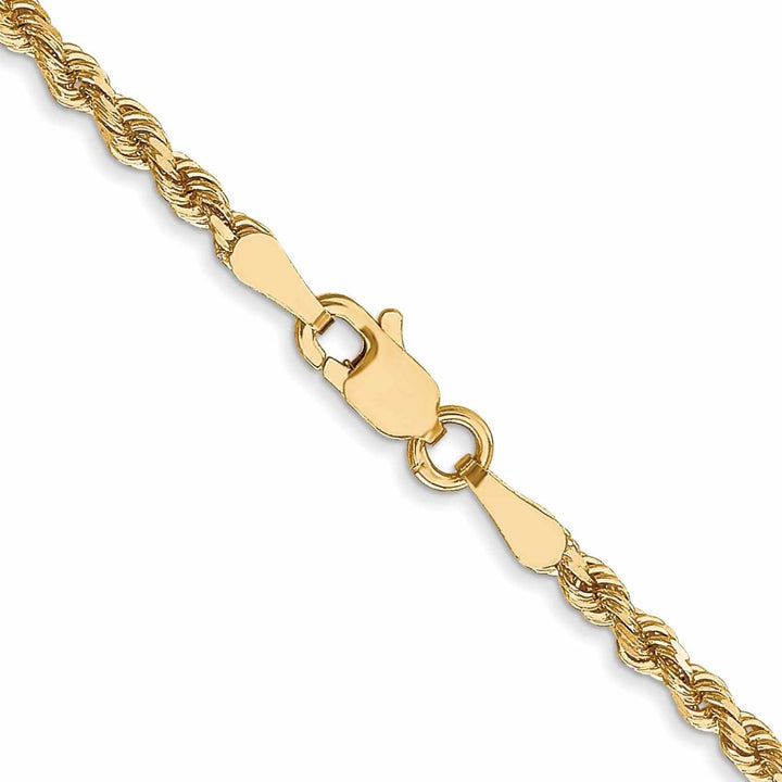 10k Yellow Gold 2.5mm D.C Rope Chain