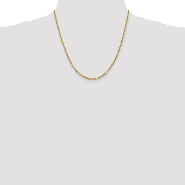 10k Yellow Gold 2.5mm D.C Rope Chain