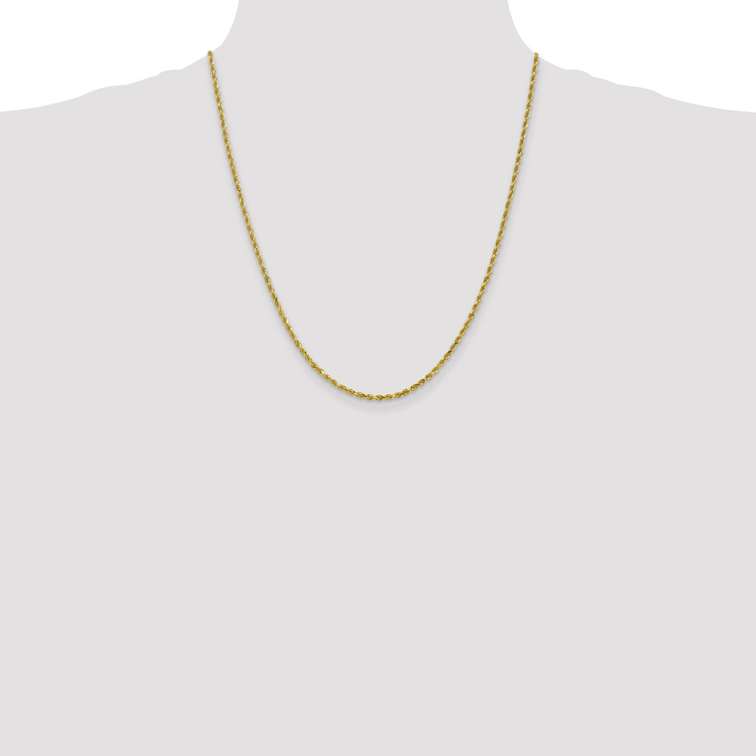 10k Yellow Gold 2.5mm D.C Rope Chain