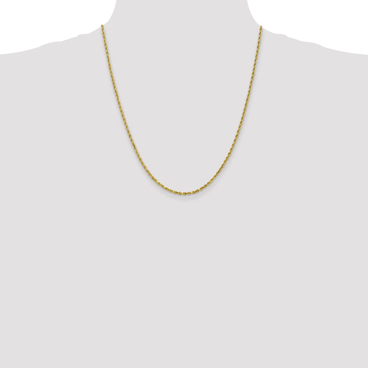 10k Yellow Gold 2.5mm D.C Rope Chain