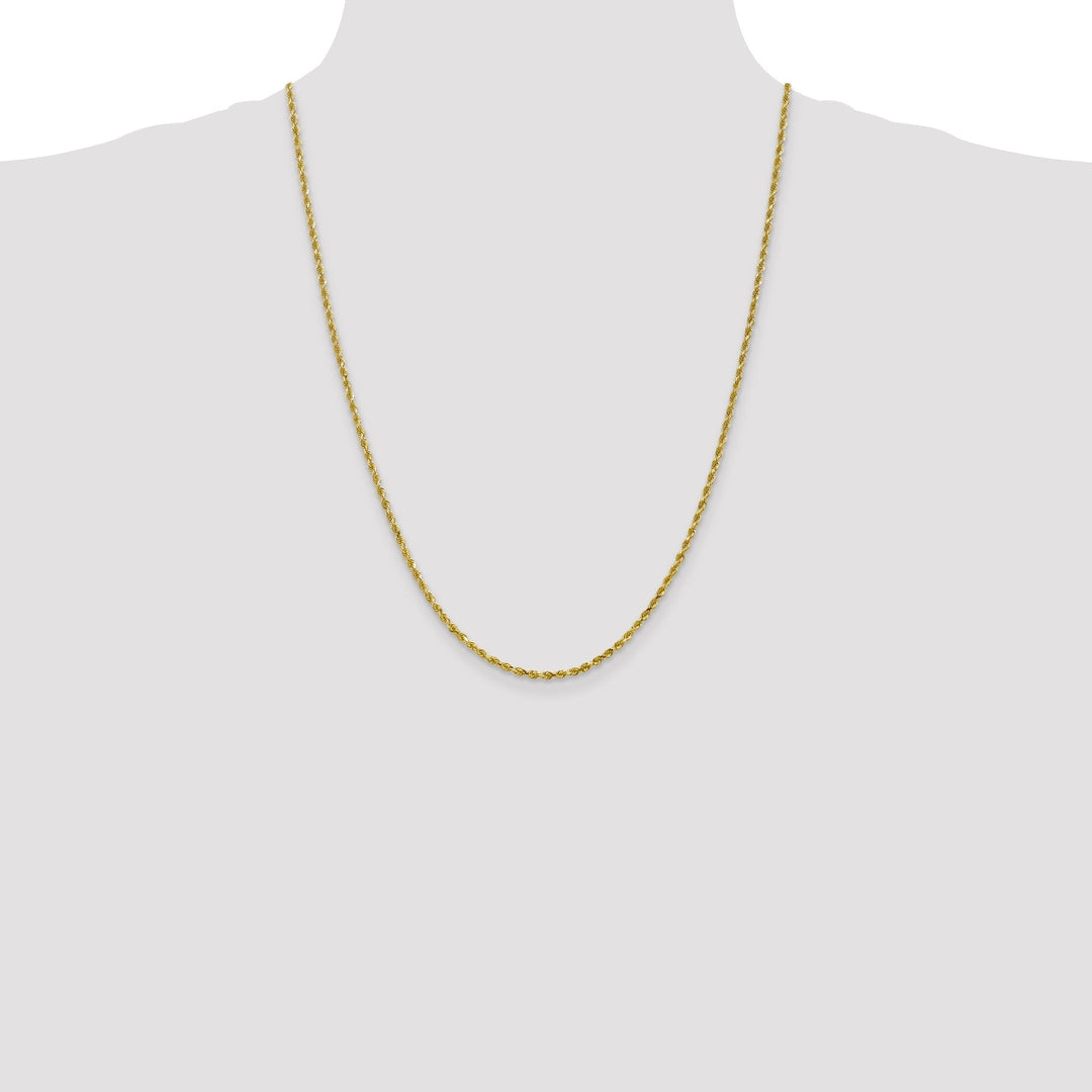 10k Yellow Gold 2.5mm D.C Rope Chain