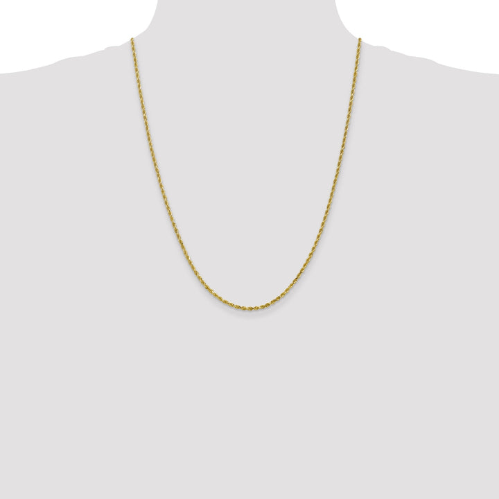 10k Yellow Gold 2.5mm D.C Rope Chain