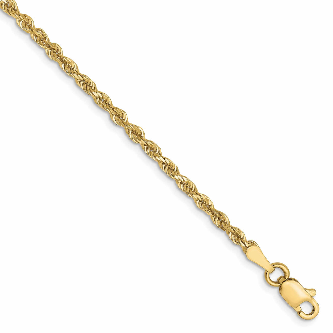 10k Yellow Gold 2.5mm D.C Rope Chain