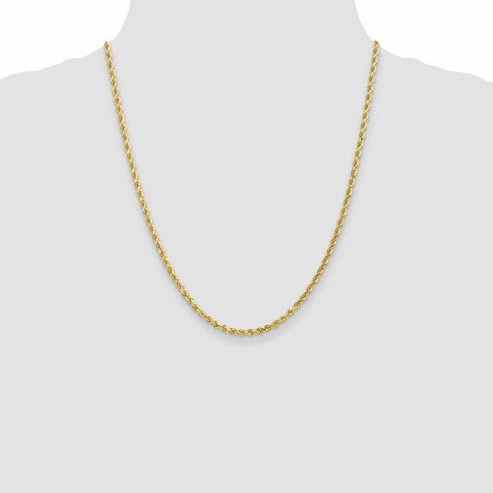 10k Yellow Gold 3.00mm D.C Rope Chain