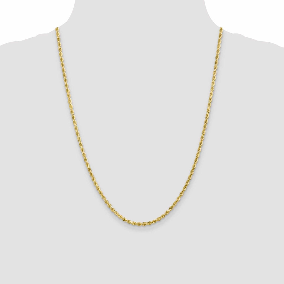 10k Yellow Gold 3.00mm D.C Rope Chain