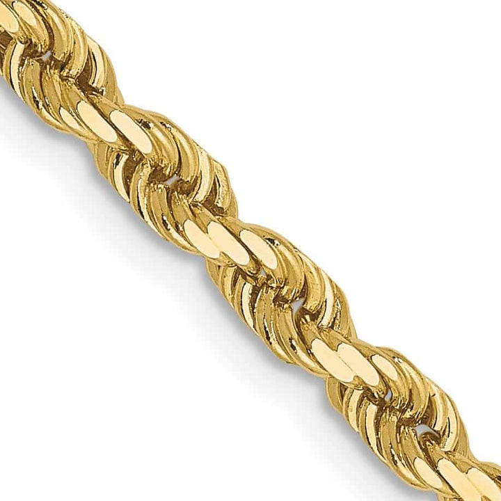 10k Yellow Gold 3.00mm D.C Rope Chain