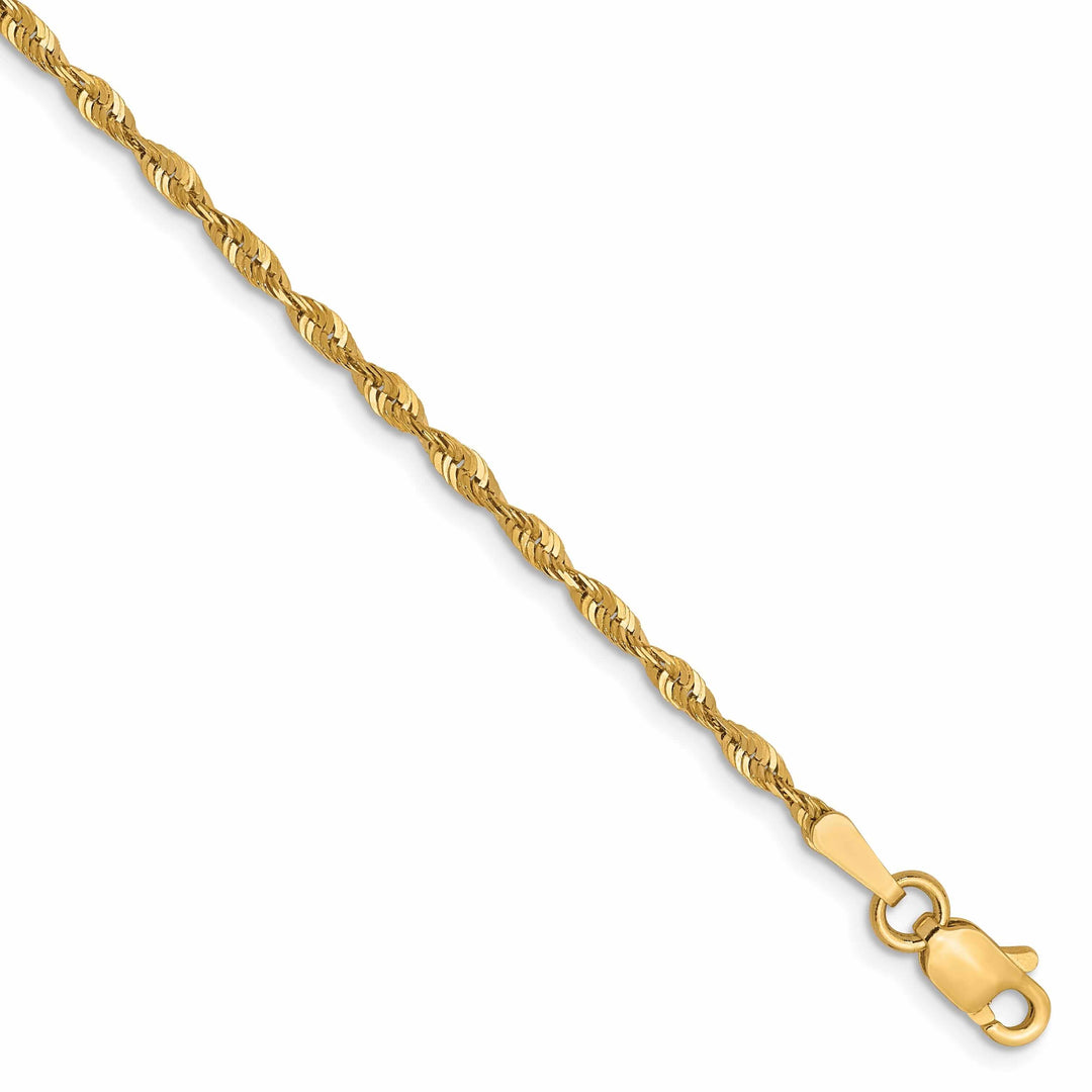 10k Yellow Gold 1.8m D.C Lightweight Rope Chain