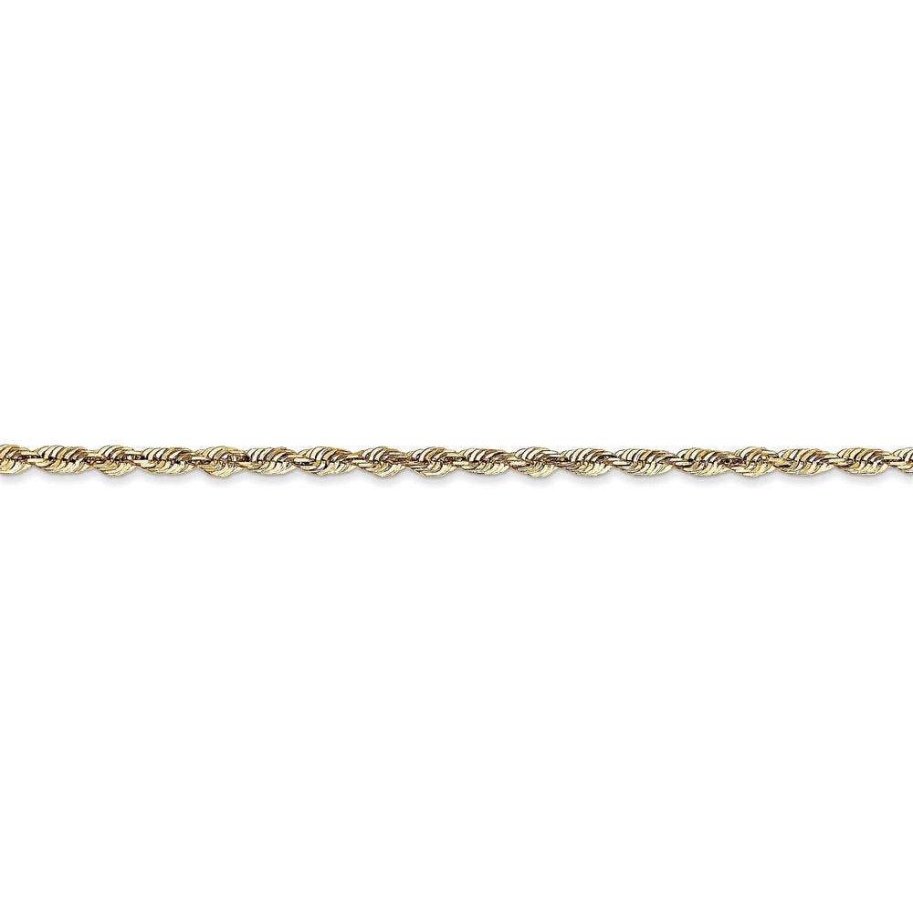 10k Yellow Gold 2.5m D.C Lightweight Rope Chain