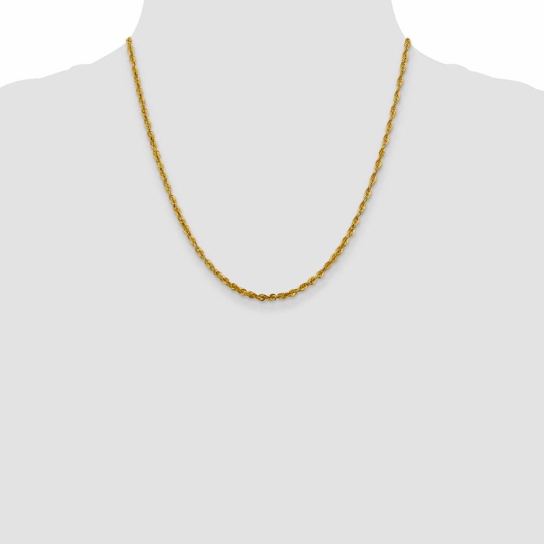 10k Yellow Gold 3.0m D.C Lightweight Rope Chain