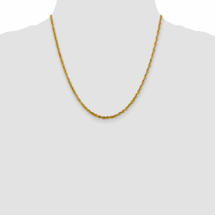 10k Yellow Gold 3.0m D.C Lightweight Rope Chain