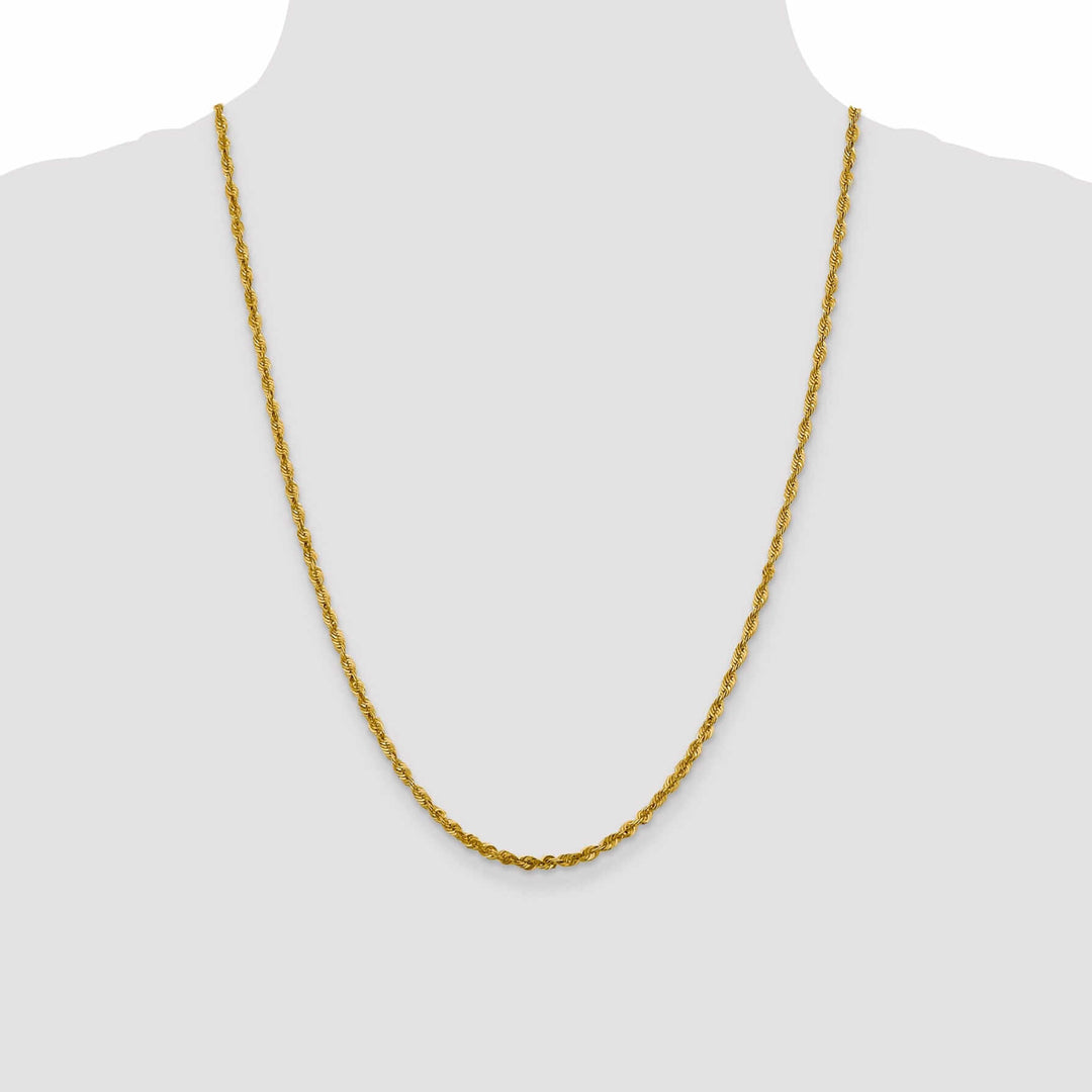 10k Yellow Gold 3.0m D.C Lightweight Rope Chain