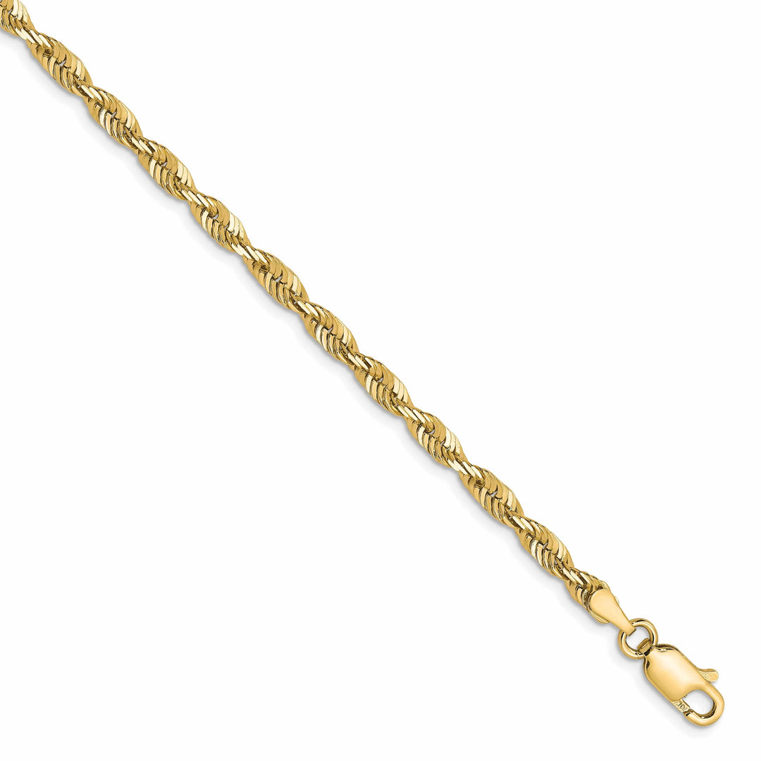 10k Yellow Gold 3.0m D.C Lightweight Rope Chain