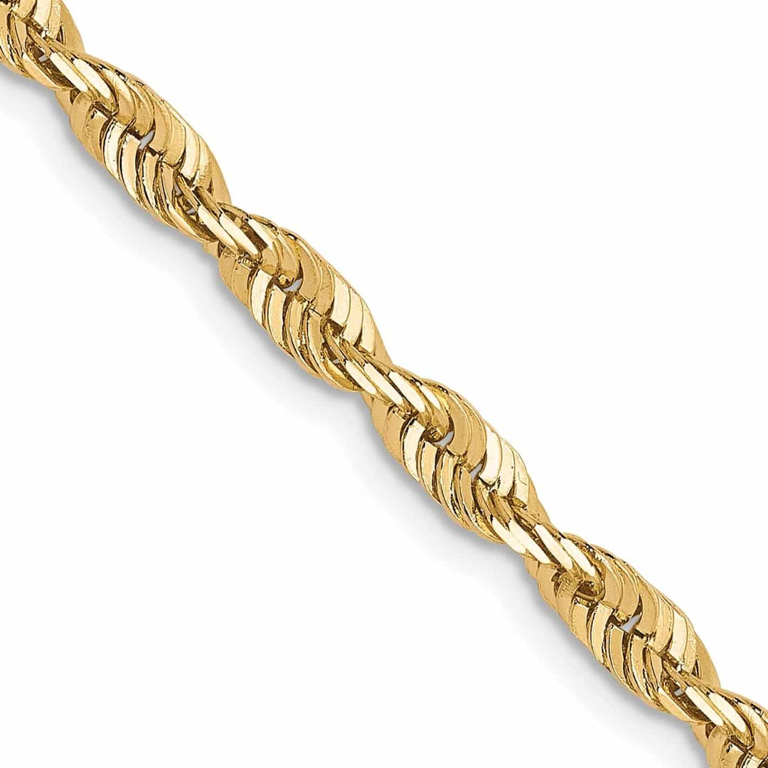 10k Yellow Gold 3.0m D.C Lightweight Rope Chain