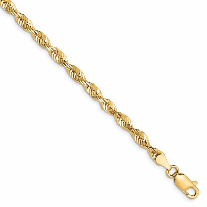 10k Yellow Gold 3.5m D.C Lightweight Rope Chain