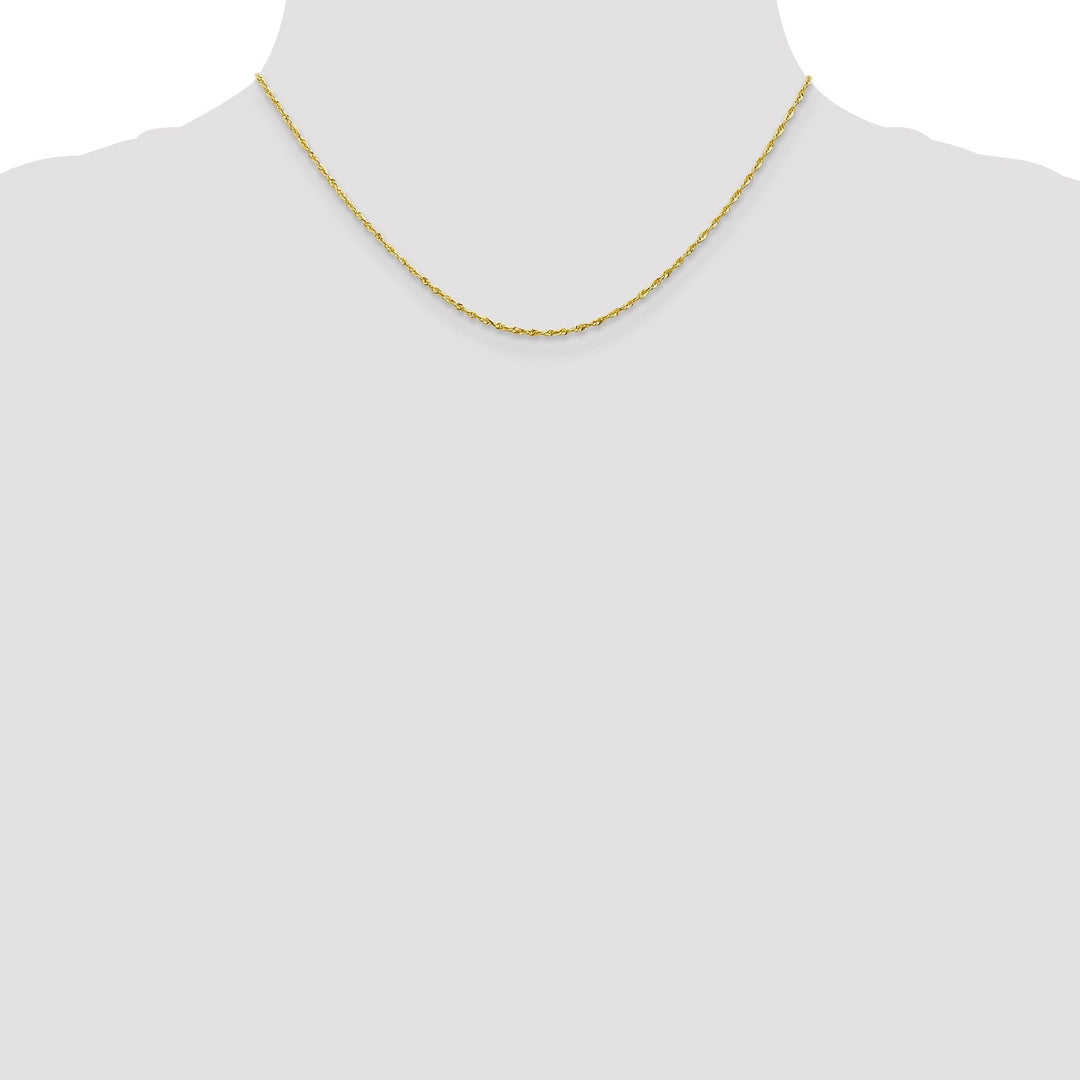 10k Yellow Gold 1.5m D.C Lightweight Rope Chain