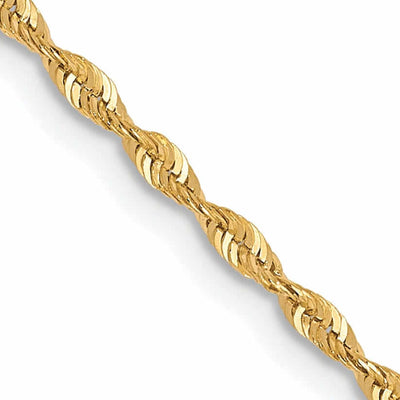 10k Yellow Gold 1.5m D.C Lightweight Rope Chain