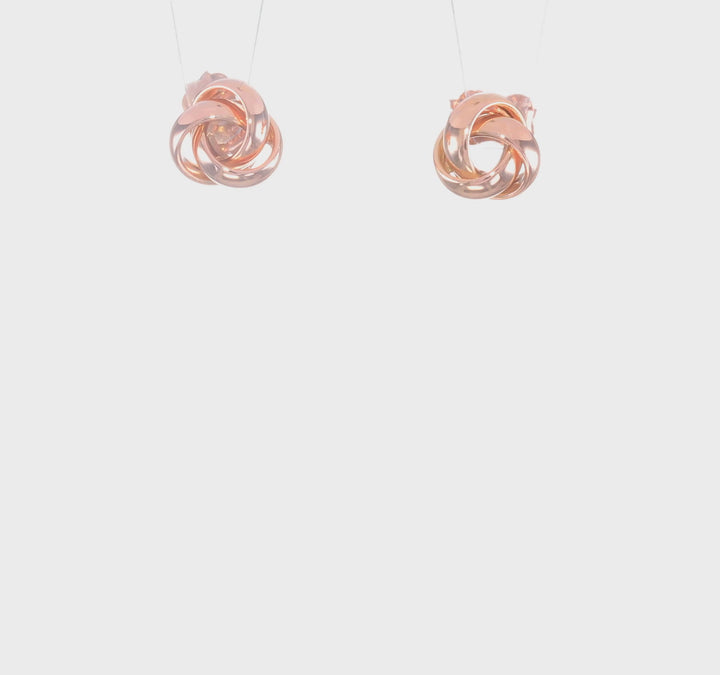 14k Rose Gold Polished Finish Post Earrings