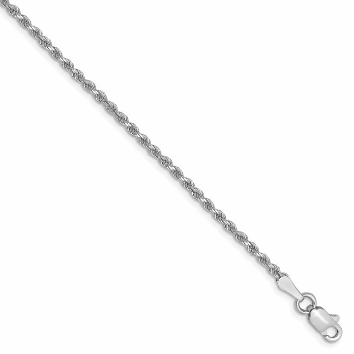 10K White Gold 1.75mm D.C Rope Chain