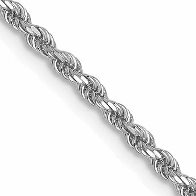 10K White Gold 1.75mm D.C Rope Chain