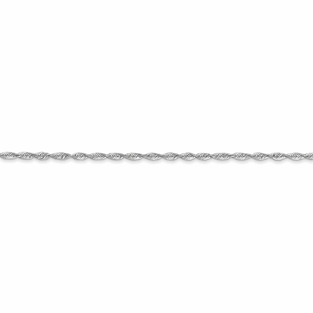 10K White Gold 2.5mm D.C Lightweight Rope Chain