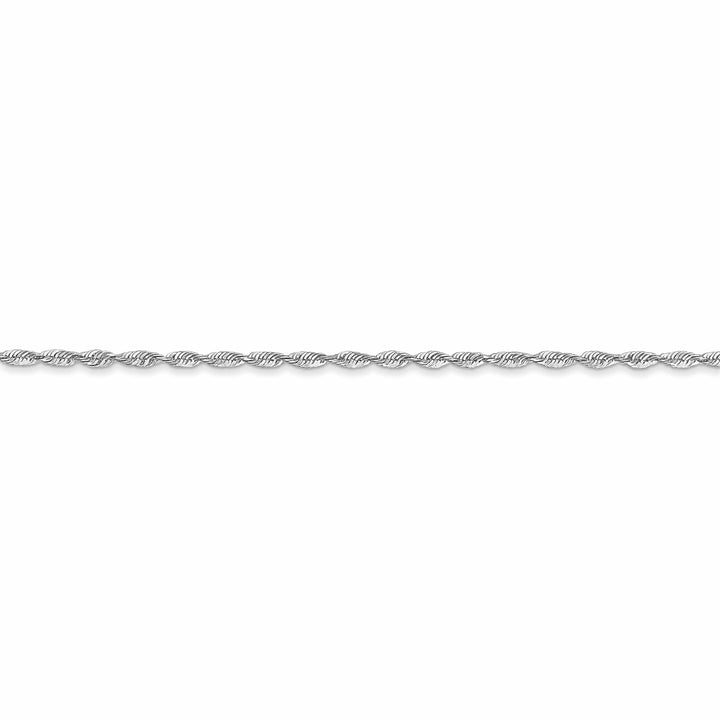 10K White Gold 2.5mm D.C Lightweight Rope Chain