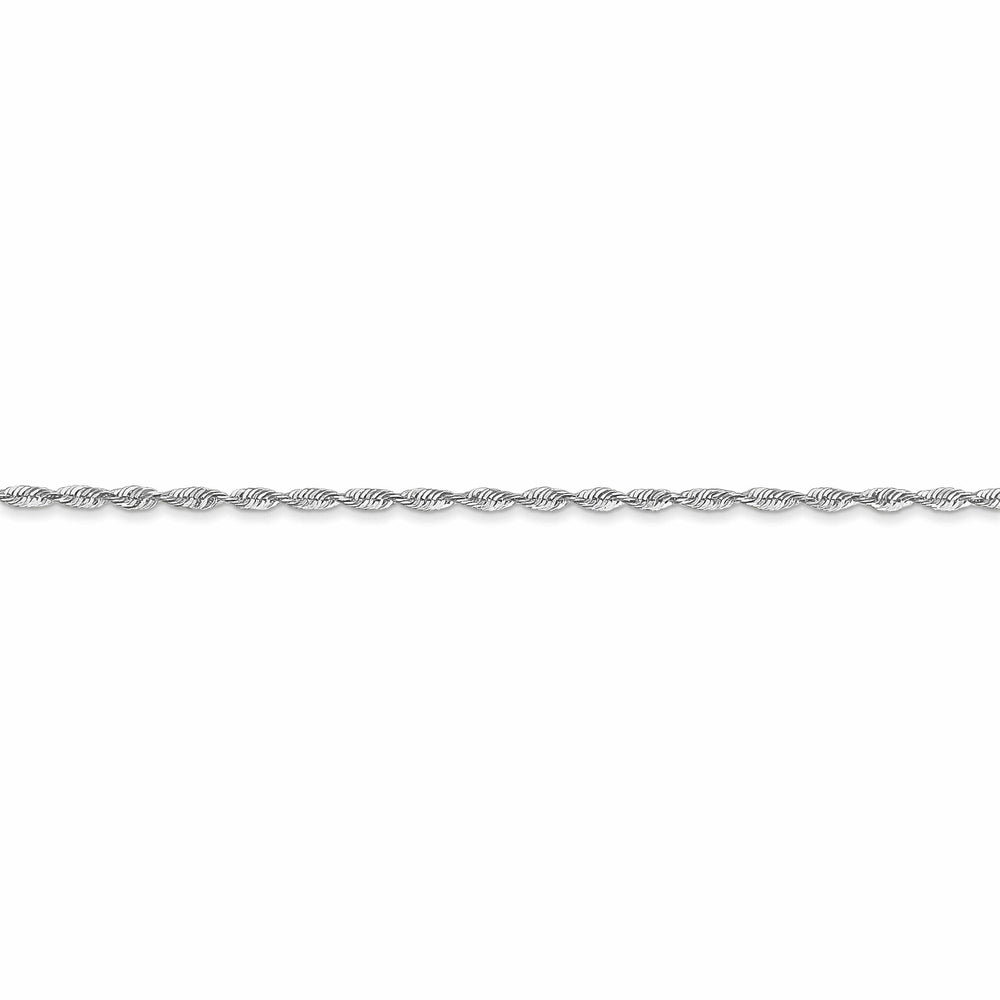 10K White Gold 2.5mm D.C Lightweight Rope Chain