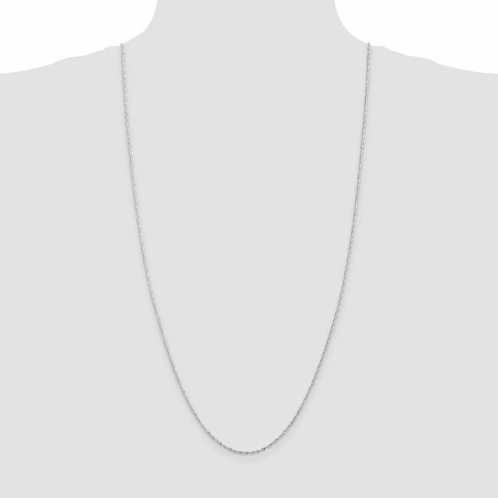 10K White Gold 2.5mm D.C Lightweight Rope Chain