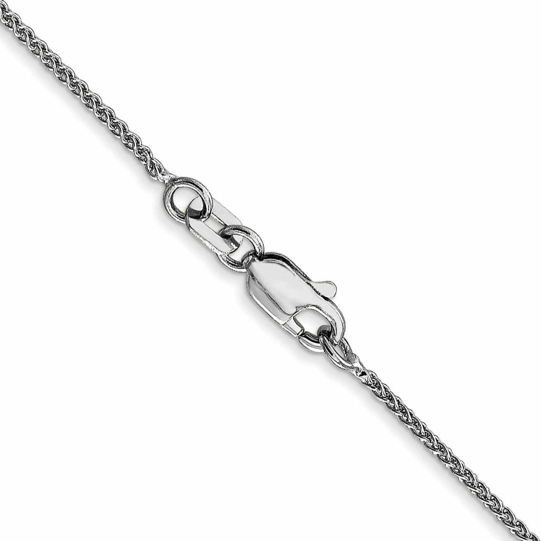 10K White Gold 1mm Wheat Chain