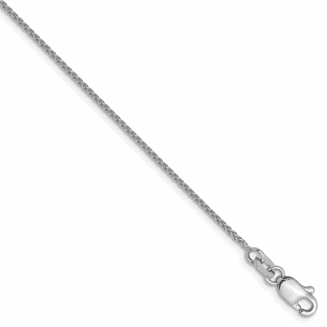 10K White Gold 1mm Wheat Chain