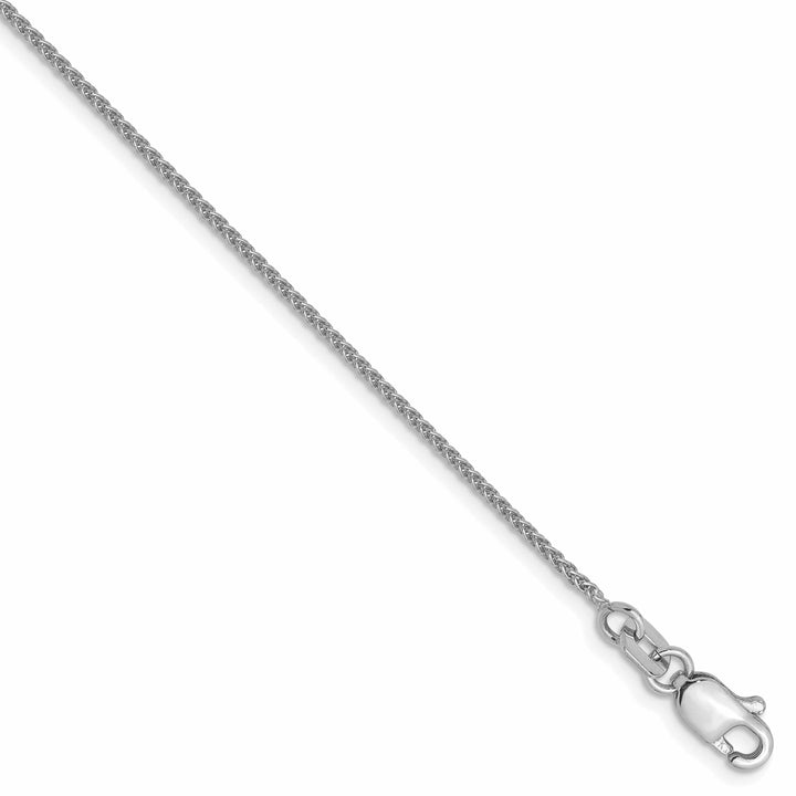 10K White Gold 1mm Wheat Chain