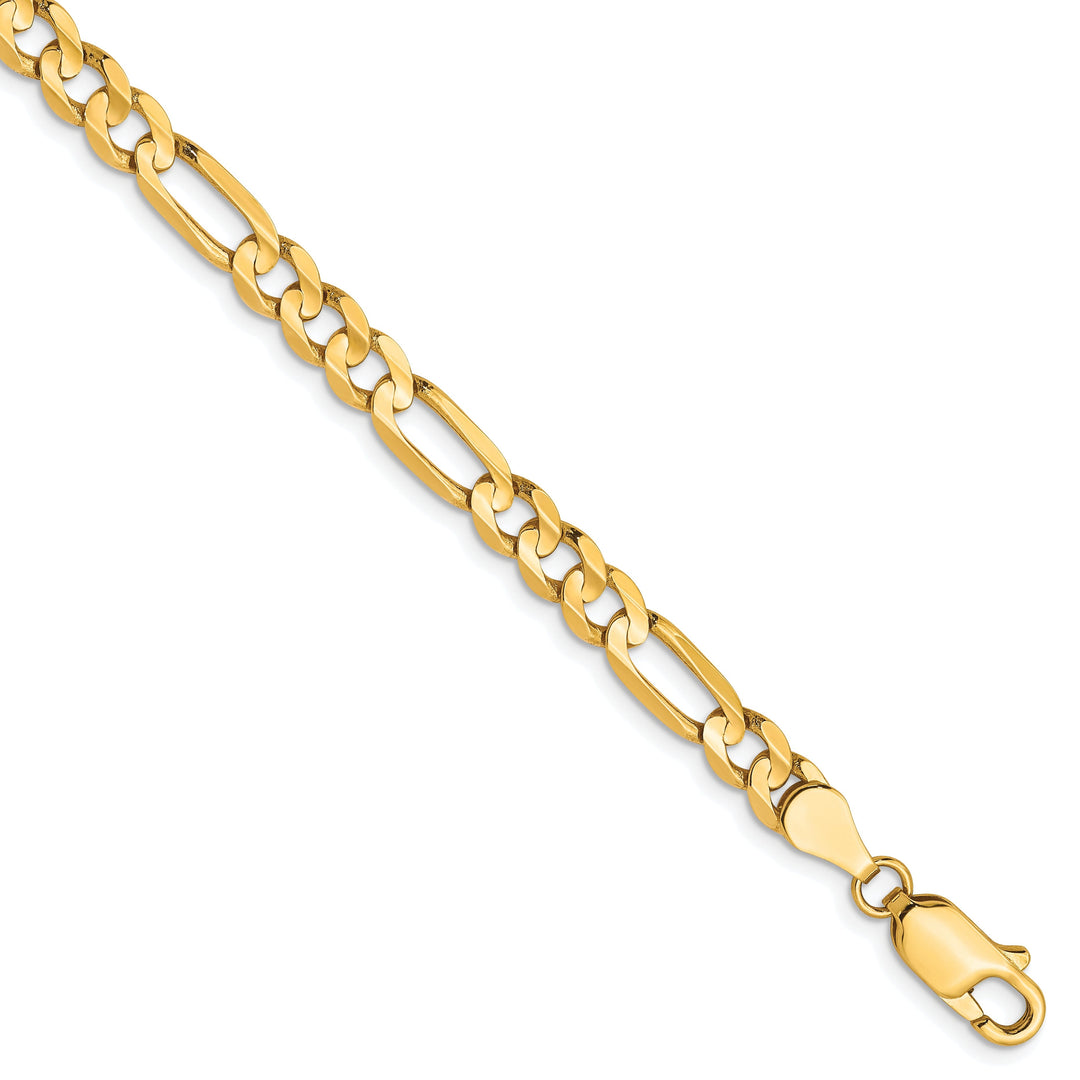 Leslie 10k Yellow Gold 4.5mm Light Figaro Chain