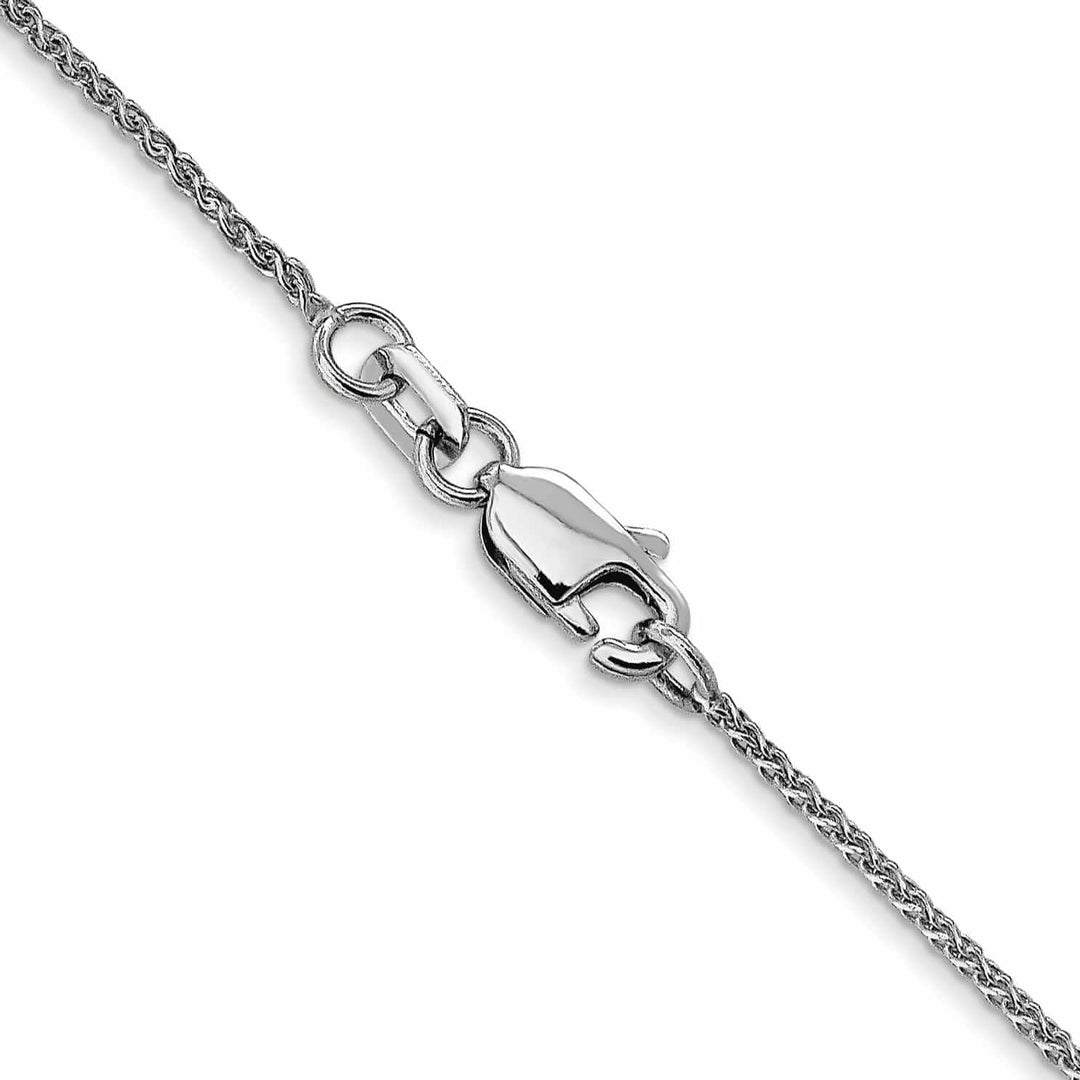 10K White Gold 1mm D.C Wheat Chain