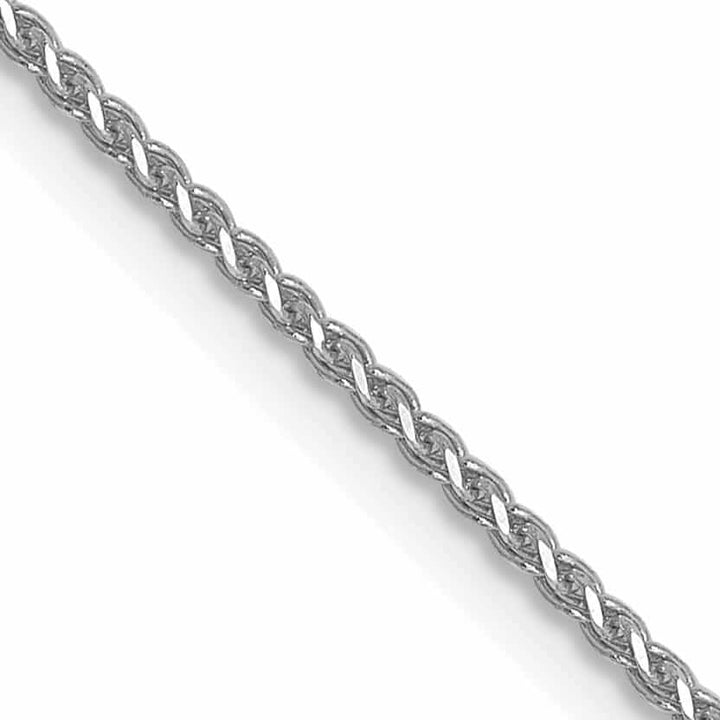 10K White Gold 1mm D.C Wheat Chain