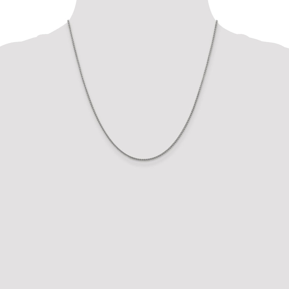 10K White Gold 1.5mm Spiga Wheat Chain