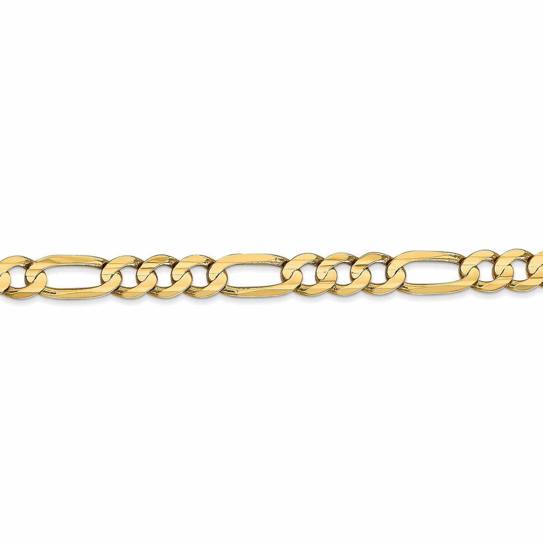 10k Yellow Gold 5.25mm Concave Figaro Chain