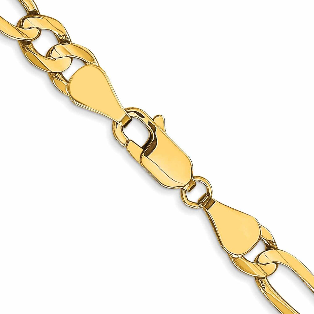 10k Yellow Gold 5.25mm Concave Figaro Chain