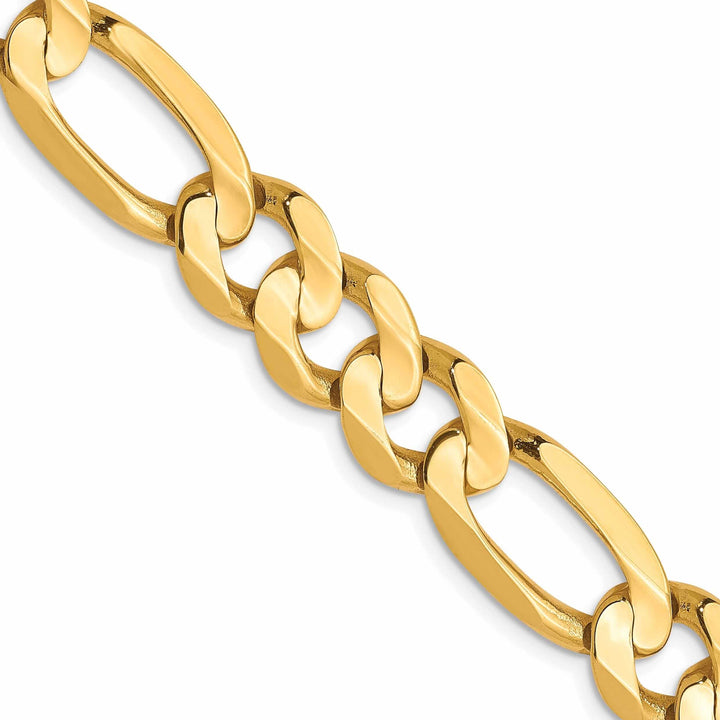 10k Yellow Gold 8.75mm Concave Figaro Chain