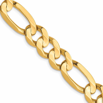 10k Yellow Gold 8.75mm Concave Figaro Chain at $ 3254.82 only from Jewelryshopping.com